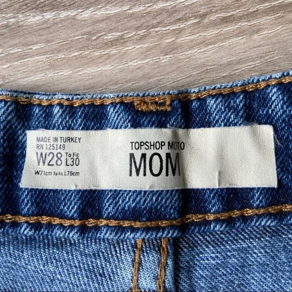 Topshop High Rise Moto Studded Mom Jeans - Picture 13 of 15